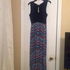 Navy blue maxi dress